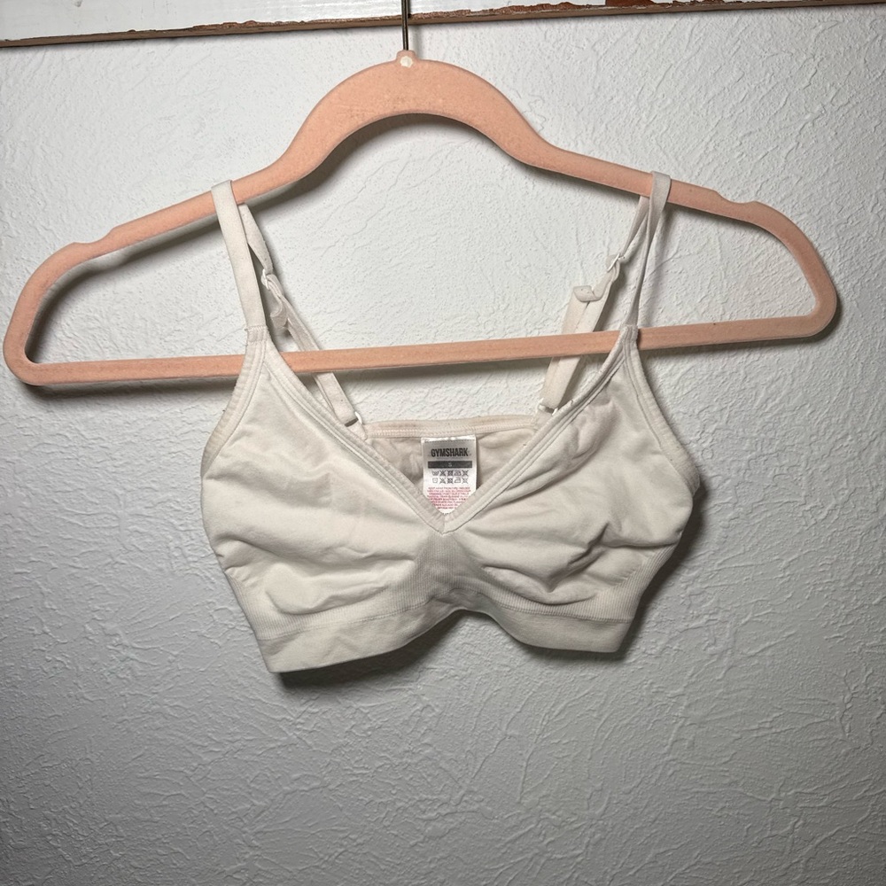 Gymshark Cream Wireless Light-Support Bralette